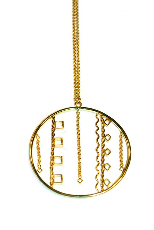 Large Oriental Hoop Pendant